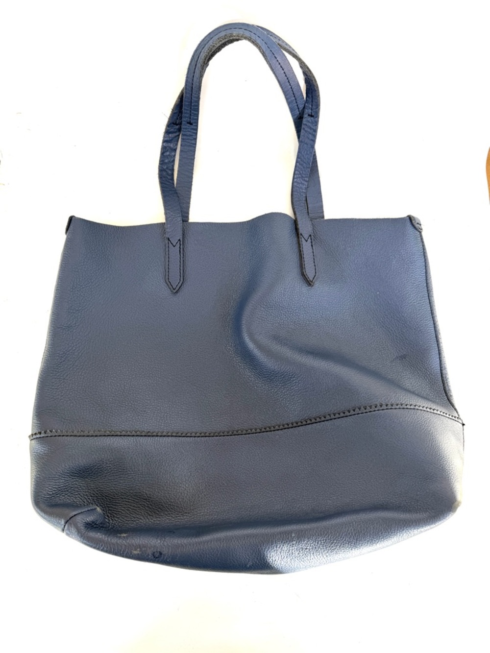 J.Crew Carryall Leather Tote Bag - Blue